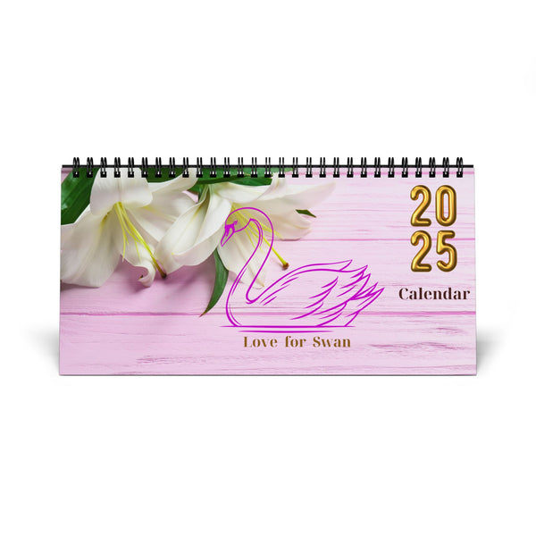 Love for Swan  Desktop Calendar (2025 grid)