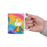 Rainbow  with swan  Mug