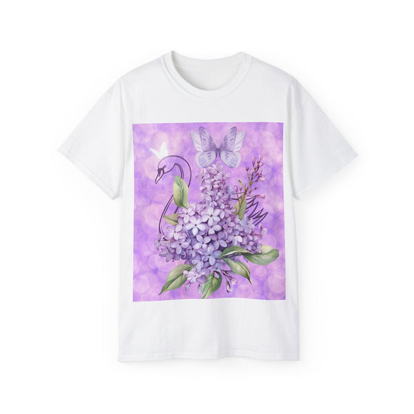 Lilac with Swan Unisex Ultra Cotton Tee