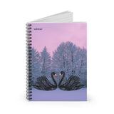 Black Swan with winter Spiral Notebook