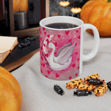 Pink Swan Ceramic Mug