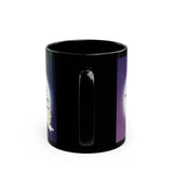 Night sky with swan  Black Mug