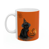 Halloween Theme White Ceramic Mug