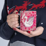 Pink Swan Ceramic Mug