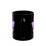 The moonfly swan11oz Black Mug