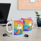 Rainbow  with swan  Mug