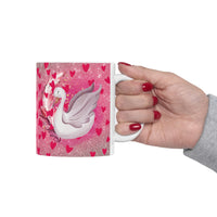 Pink Swan Ceramic Mug