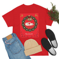 Christmas Swans Unisex Heavy Cotton Tee