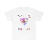 Christmas Heart Swans Unisex Heavy Cotton Tee