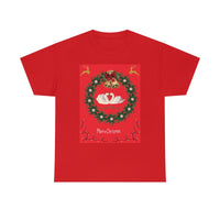 Christmas Swans Unisex Heavy Cotton Tee