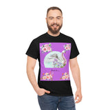 Flower swan Unisex Heavy Cotton Tee