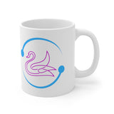 Cyan Cycle Love Swan  white  Mug