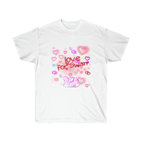 Cute Little Hearts with Swan Unisex Ultra Cotton Tee