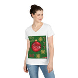 Merry Christmas Ladies' V-Neck T-Shirt