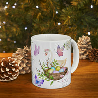 Happy Easter with swan Ceramic Mug 11oz