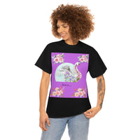 Flower swan Unisex Heavy Cotton Tee