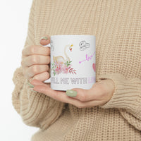 Fill me with love and coffee! White Ceramic Mug