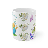 Happy Easter with swan Ceramic Mug 11oz