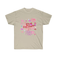 Cute Little Hearts with Swan Unisex Ultra Cotton Tee