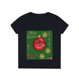 Merry Christmas Ladies' V-Neck T-Shirt