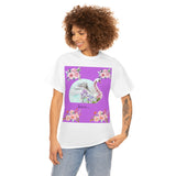 Flower swan Unisex Heavy Cotton Tee