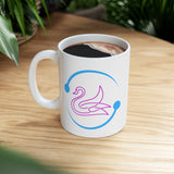 Cyan Cycle Love Swan  white  Mug