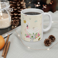 Charming Swan White Mug 11oz