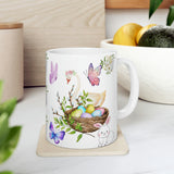 Happy Easter with swan Ceramic Mug 11oz