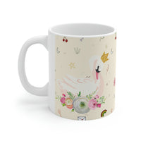 Charming Swan White Mug 11oz