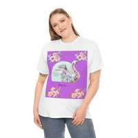 Flower swan Unisex Heavy Cotton Tee