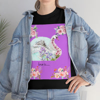 Flower swan Unisex Heavy Cotton Tee