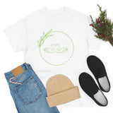 Beautiful Green Circle with Swans Unisex Heavy Cotton Tee