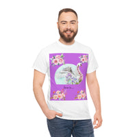 Flower swan Unisex Heavy Cotton Tee