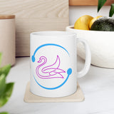 Cyan Cycle Love Swan  white  Mug