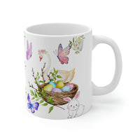 Happy Easter with swan Ceramic Mug 11oz