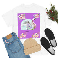 Flower swan Unisex Heavy Cotton Tee