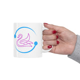 Cyan Cycle Love Swan  white  Mug