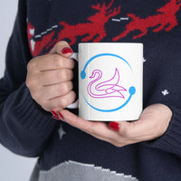 Cyan Cycle Love Swan  white  Mug