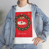 Christmas Swans Unisex Heavy Cotton Tee