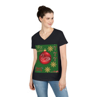 Merry Christmas Ladies' V-Neck T-Shirt