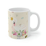 Charming Swan White Mug 11oz